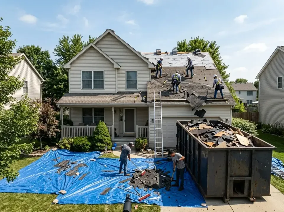 roof-replacement-debris-remova-004 — frequently asked questions, Cheapest Dumpster Rentals in Fort Wayne, IN